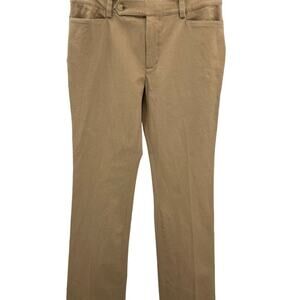 LAUREN RALPH LAUREN Adelle Straight Leg Stretch Khaki Pants